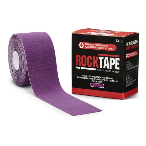 RockTape Kinesiology Tape 97% Cotton/3% Nylon 2"x21.5' Purple Non-Sterile EA