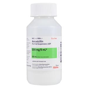 Amoxicillin Oral Suspension 200mg/5mL Tutti-Frutti Bottle 100mL Each