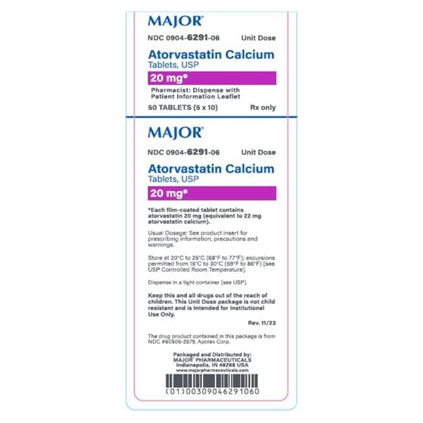 Atorvastatin Calcium 20mg Each