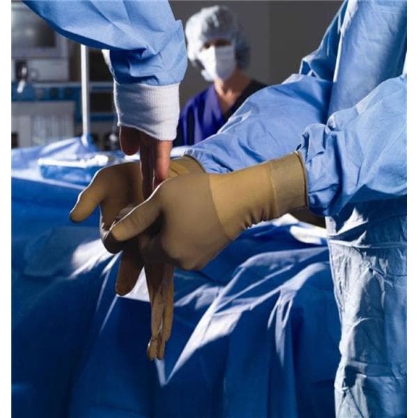 GAMMEX PI Hybrid Micro Polyisoprene / Neoprene Surgical Gloves 7 Brown 50Pr/Bx