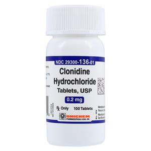 Clonidine HCl 0.2mg 100/Package