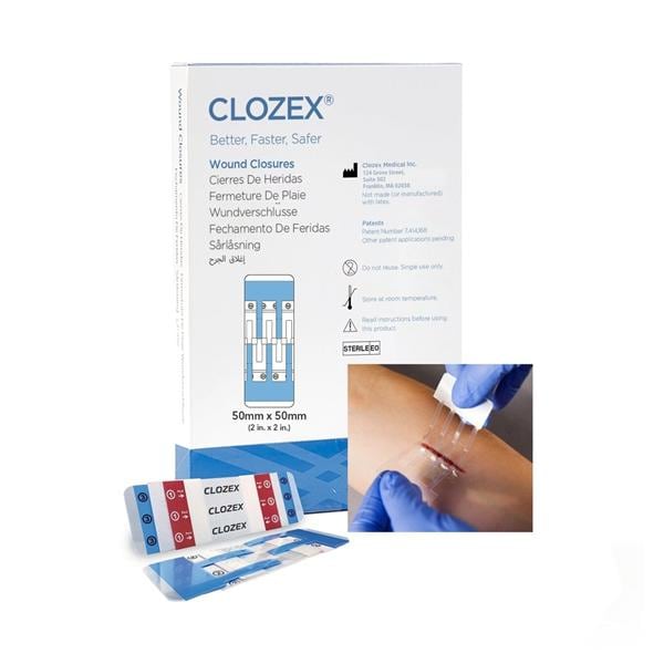 Clozex Wound Closure Device 2x2" Clear 10/Bx