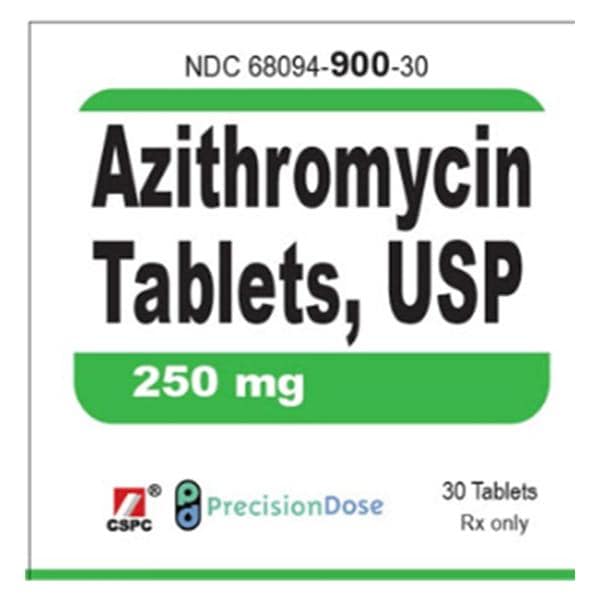 Azithromycin Tablets 250mg Bottle 30/Bottle Each