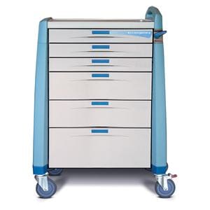 Medical Emergency Cart (3) 3 Drwr/(2) 6 Drwr w/Dvdr/(1) 10 Drwr w/Dvdr Brkwy Lk