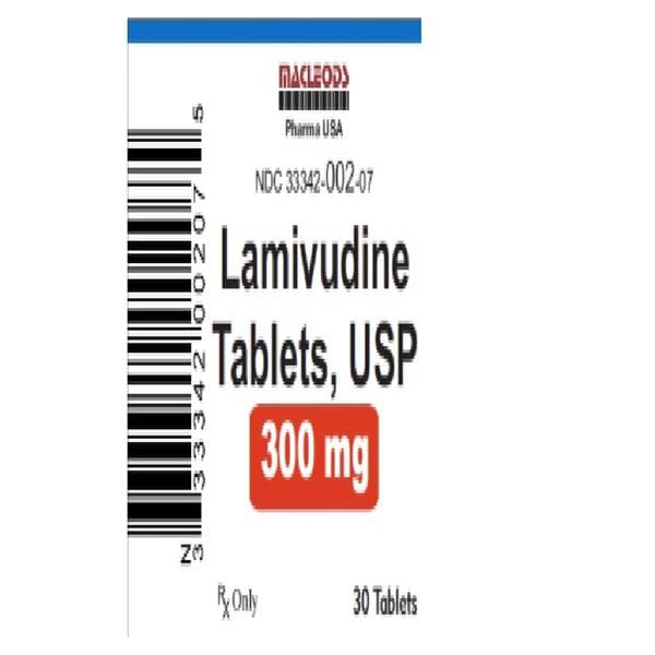 Lamivudine Tablets 300mg Bottle 30/Bottle Each