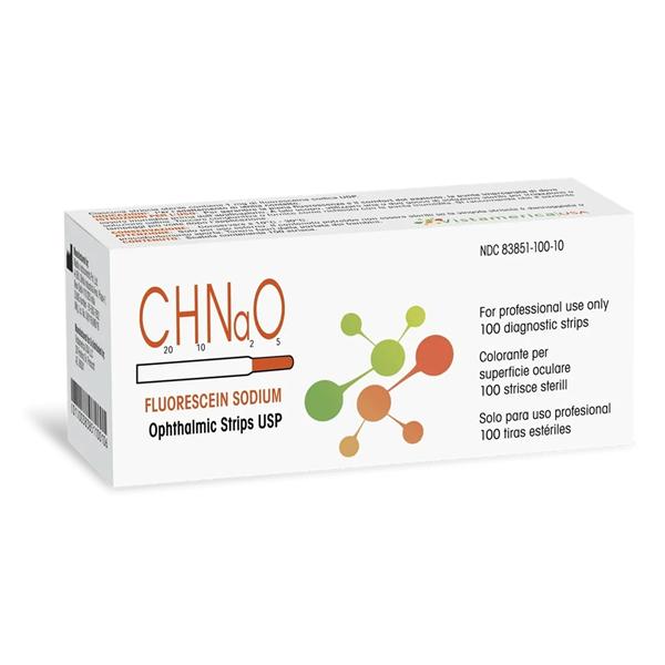 Fluorescein Sodium Ophthalmic Strip 1mg Pack 100/Package 100/Package