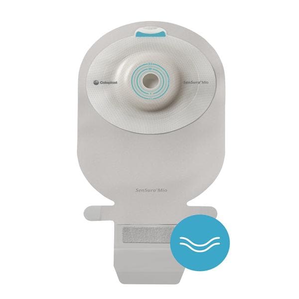 SenSura Mio Convex Deep 1-Piece 11" Ostomy Pouch Opaque Gray