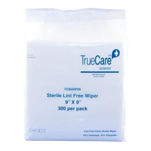 TrueCare Cleanroom Wipe Cellulose / Polyester Fiber 9 in x 9 in White 3600/Ca