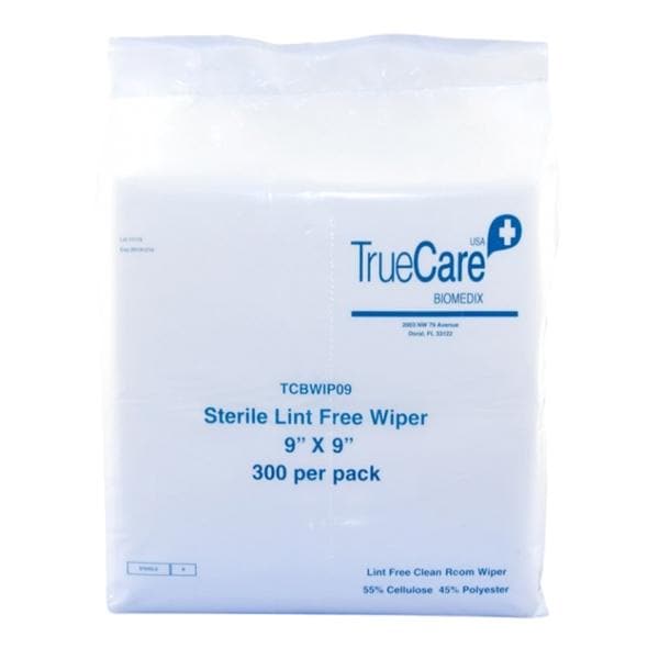 TrueCare Cleanroom Wipe Cellulose / Polyester Fiber 9 in x 9 in White 3600/Ca