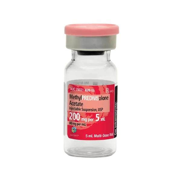 Methylprednisolone Acetate Injection 40mg/mL MDV 5mL Each