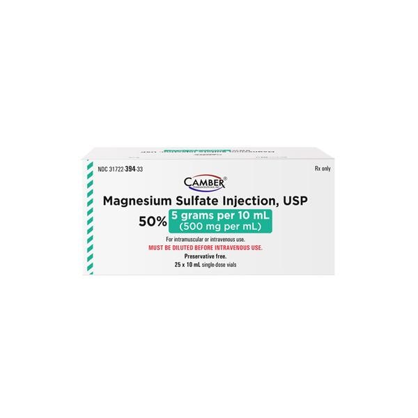Magnesium Sulfate Injection 50% SDV 10mL 25/Package
