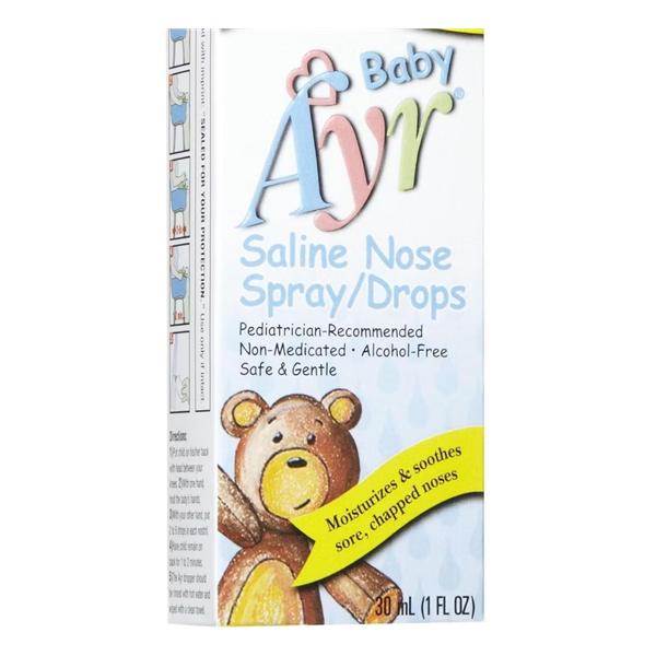Baby AYR Saline Nose Spray/Drops Ped/Inf Nsl Nasal Spray 0.65% 30mL Bottle Ea