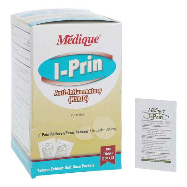 Ibuprofen NSAID Tablets 200mg Unit Dose Packet 100x2/Bx, 12 BX/CA