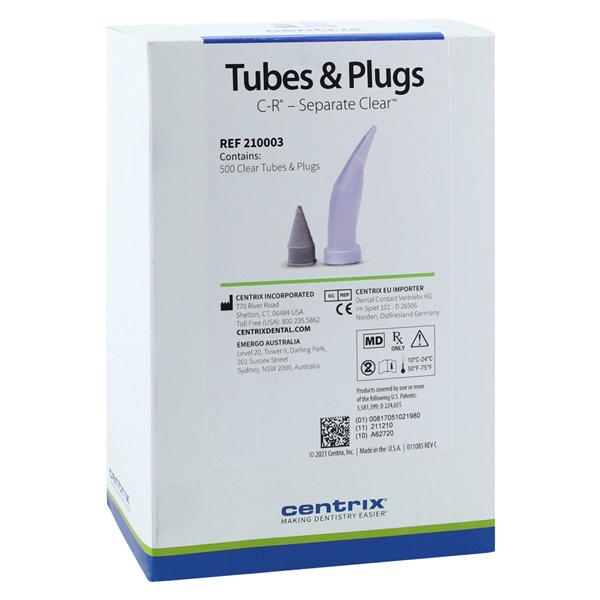 Separate Tube & Plug Clear 500/Pk