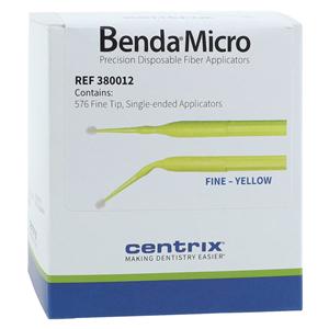 Benda Micro Bendable Micro Applicator Fine Yellow 576/Bx