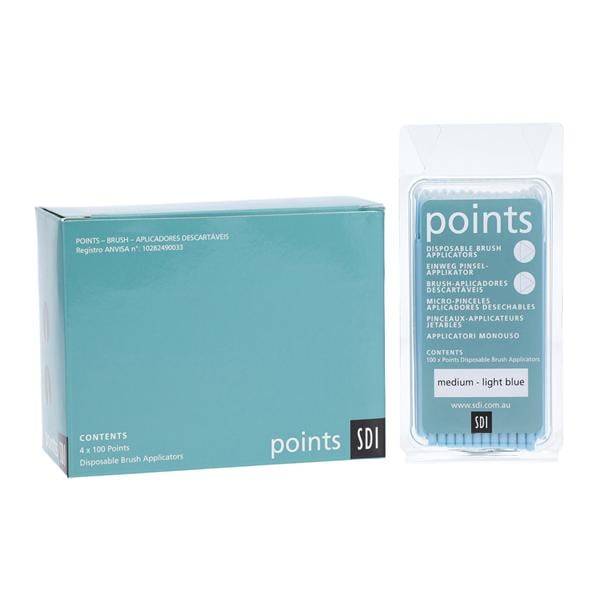 Points Bendable Applicator Brush Medium Light Blue 400/Bx