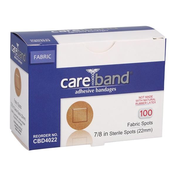 Careband Adhesive Bandage Fabric 7/8" Flesh Sterile 100/Bx, 12 BX/CA