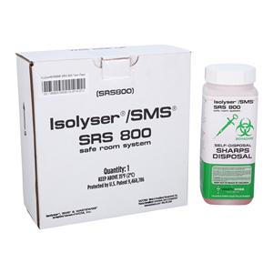 Isolyser/SMS Sharps Container 0.23gal Wht/Grn 3x3.5x7.25" Vert Drp Plstc 2/Pk