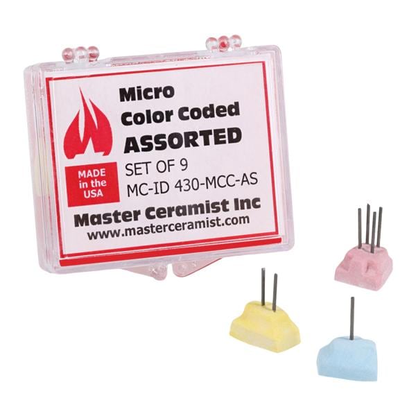 Micro-Color Micro Color-Coded Metal Tipped Pegs Firing Tray Accessory Asst 9Pk