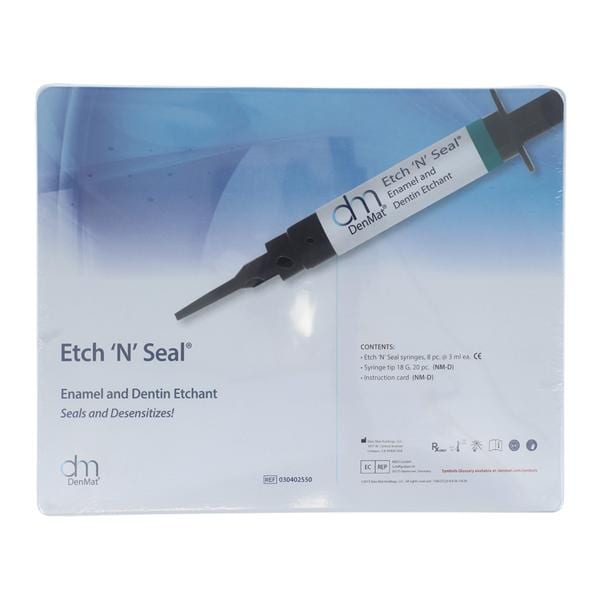 Etch 'N' Seal 25% Phos acid / 0.5% Almn Oxlt Porcelain Etching Gel 3 mL 8Syr/Pk