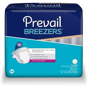 Prevail Breezers Incontinence Brief Unisex 59-64" Heavy Beige 4x15/Ca
