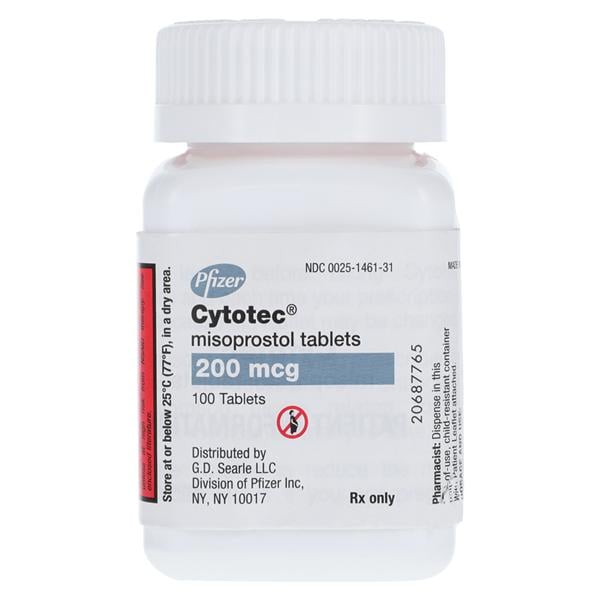 Cytotec Tablets 200mcg Bottle 100/Bottle Each