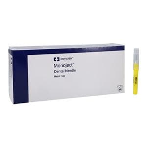 Monoject Needle Metal Hub 27 Gauge Long Yellow 100/Bx, 10 BX/CA