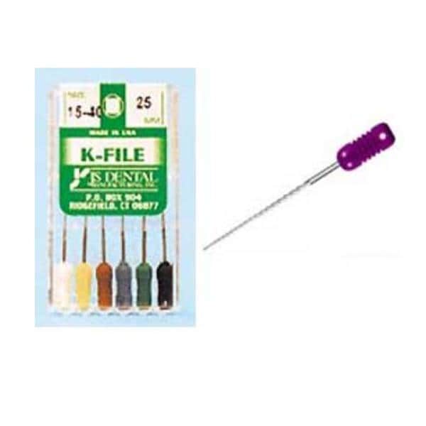 K-File 31 mm Size 25 Stainless Steel Red 0.02 6/Pk