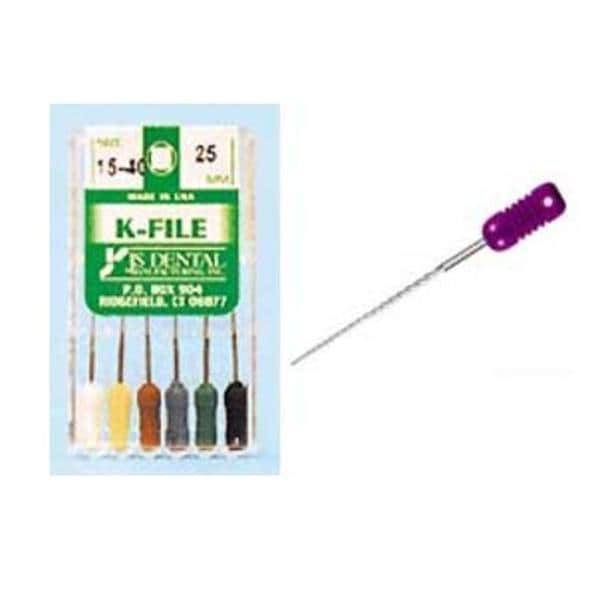 K-File 21 mm Size 120 Stainless Steel 0.02 6/Pk