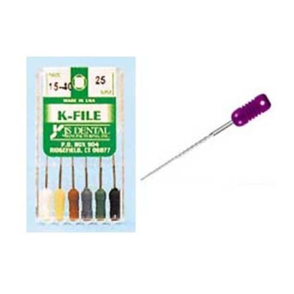 K-File 21 mm Size 30 Stainless Steel Blue 0.02 6/Pk