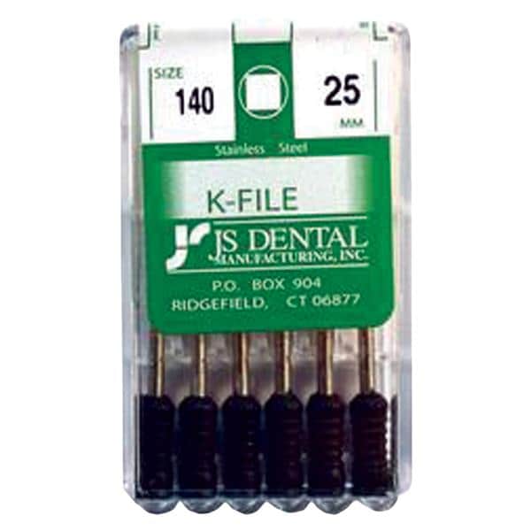 K-File 25 mm Size 140 Stainless Steel 0.02 6/Pk