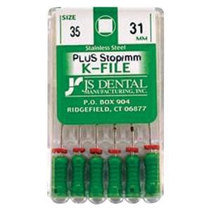 K-File Plus 31 mm Size 35 Stainless Steel Green 0.02 6/Bx