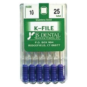 K-File 25 mm Size 10 Stainless Steel 0.02 6/Pk