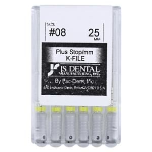 K-File Plus 25 mm Size 08 Stainless Steel 0.02 6/Bx