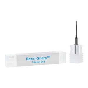 RazorSharp Tungsten Carbide Milling Bur 0.6mm 2 Flute Ball End Ea