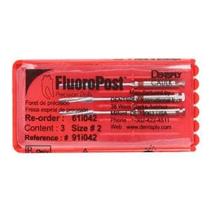 FluoroPost Post Drill Refill Size 2 Red 3/Pk