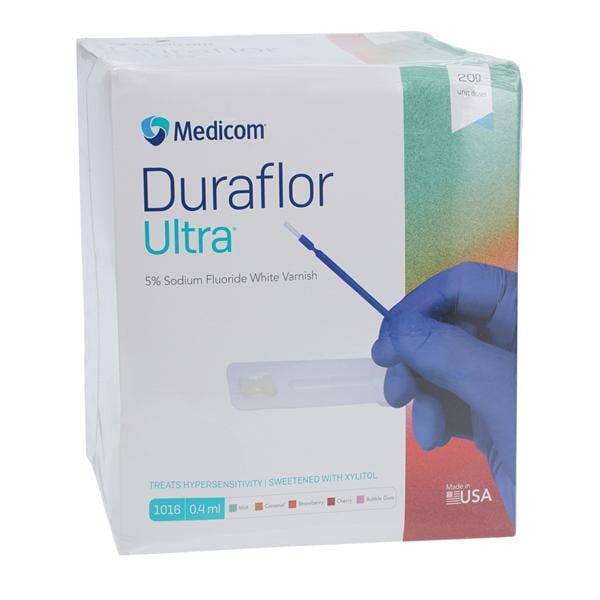 Duraflor Ultra Varnish Sodium Fluoride 0.4 mL Cherry White 200/Bx