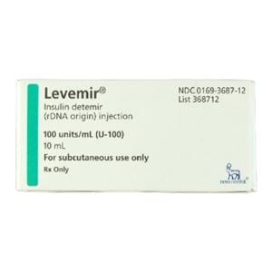 Levemir Injection 100U/mL MDV 10mL Each