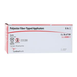Applicator 6 in Plastic Shaft Sterile 100/Bx, 10 BX/CA