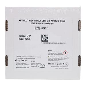 Disc Acrylic Light Red Pink 98x25mm Ea