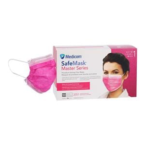 SafeMask Master Series Procedure Mask ASTM Level 1 Azalea Adult 50/Bx, 10 BX/CA