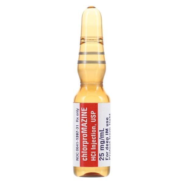 Chlorpromazine HCl Injection 25mg/mL Ampule 1mL Each