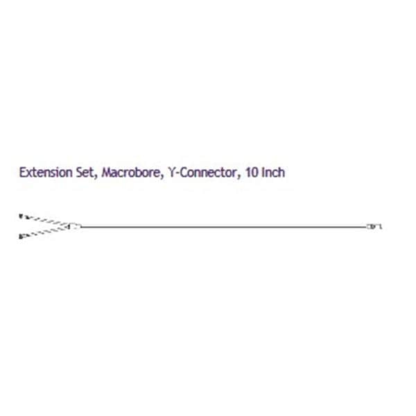 IV Extension Set 10" Y-Type 2 Female/Male Adapter 120/Ca