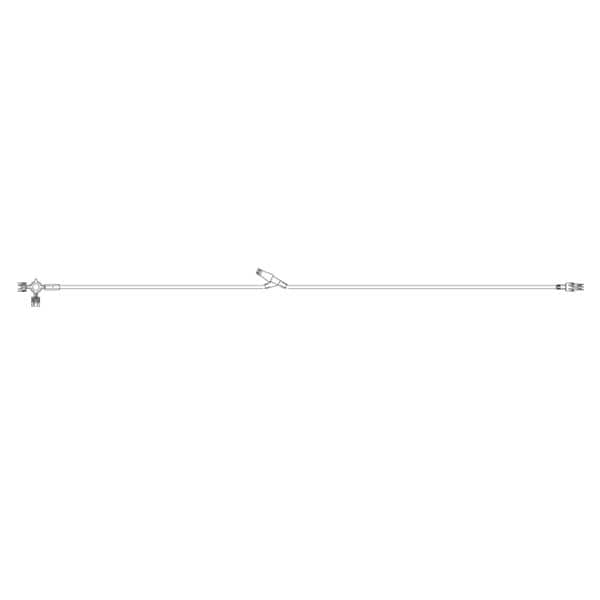 Lifeshield IV Extension Set 38" Y-Injection Site Optnlk M LL Adptr Grav Ea, 50 EA/CA