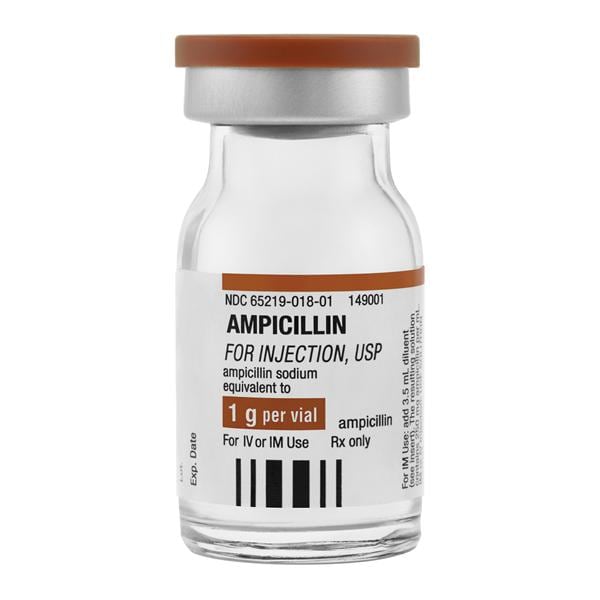 Ampicillin Powder Injection 1gm/Vl SDV 10mL Each