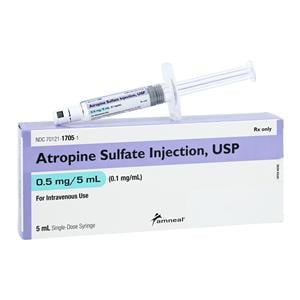 Atropine Sulfate Injection 0.1mg/mL Prefilled Syringe 5mL Each
