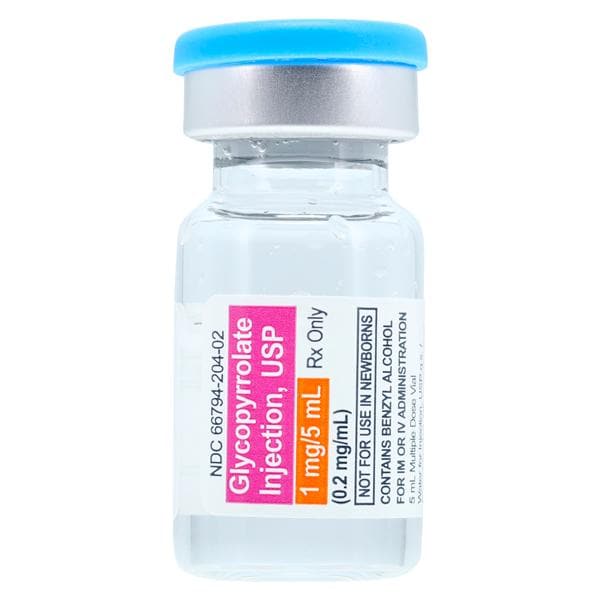 Glycopyrrolate Injection 0.2mg/mL MDV 5mL Each