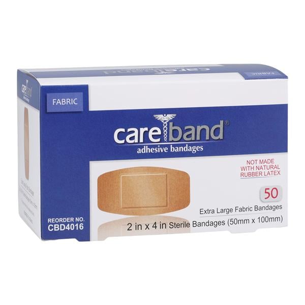 Careband Adhesive Bandage Fabric 2x4" Tan Sterile 50/Bx