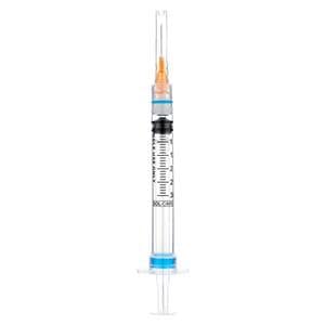 InviroSnap Syringe/Needle 3cc 25gx5/8" Safety 100/Bx