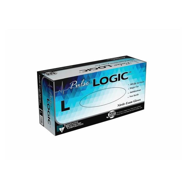 Pulse LOGIC Nitrile Exam Gloves Large Blue Non-Sterile